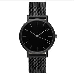 Slim Steel Mesh Band Fashion Watch with Hidden Clasp
