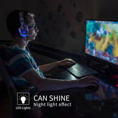 Wired PS5 Gaming Headphones with Light Up Feature