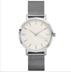 Slim Steel Mesh Band Fashion Watch with Hidden Clasp