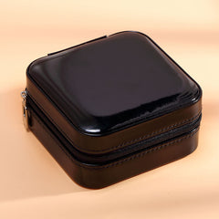 Portable Single-Layer PU Leather Jewelry Storage Box